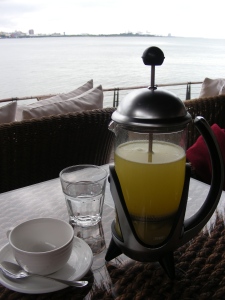 A view of DanShui river from the Waterfront cafe